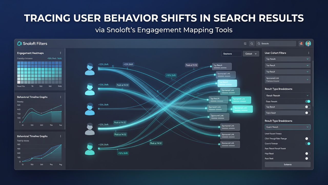 Side-by-side comparison of engagement heatmaps showing behavior changes before and after a major search algorithm update
